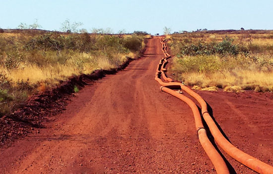 water pipes in outback